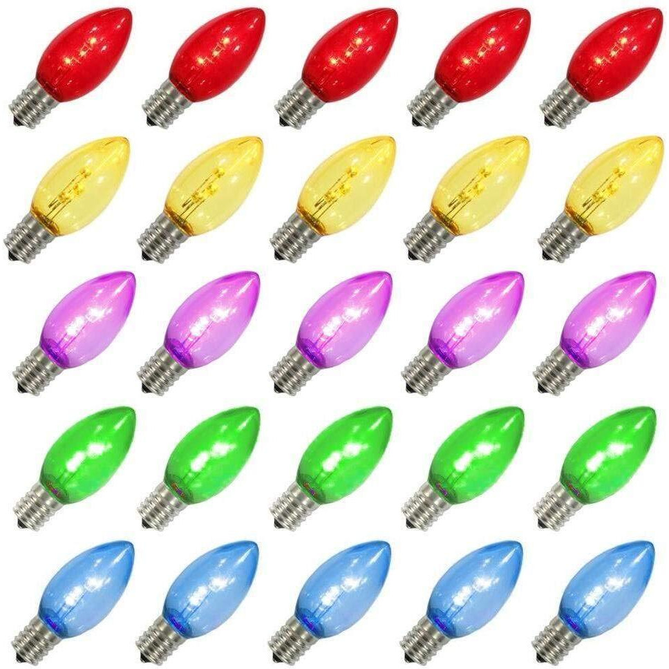 Vickerman C9 Multi Twinkle TranspLED Bulb 25/Box - XLEDTC90T-25