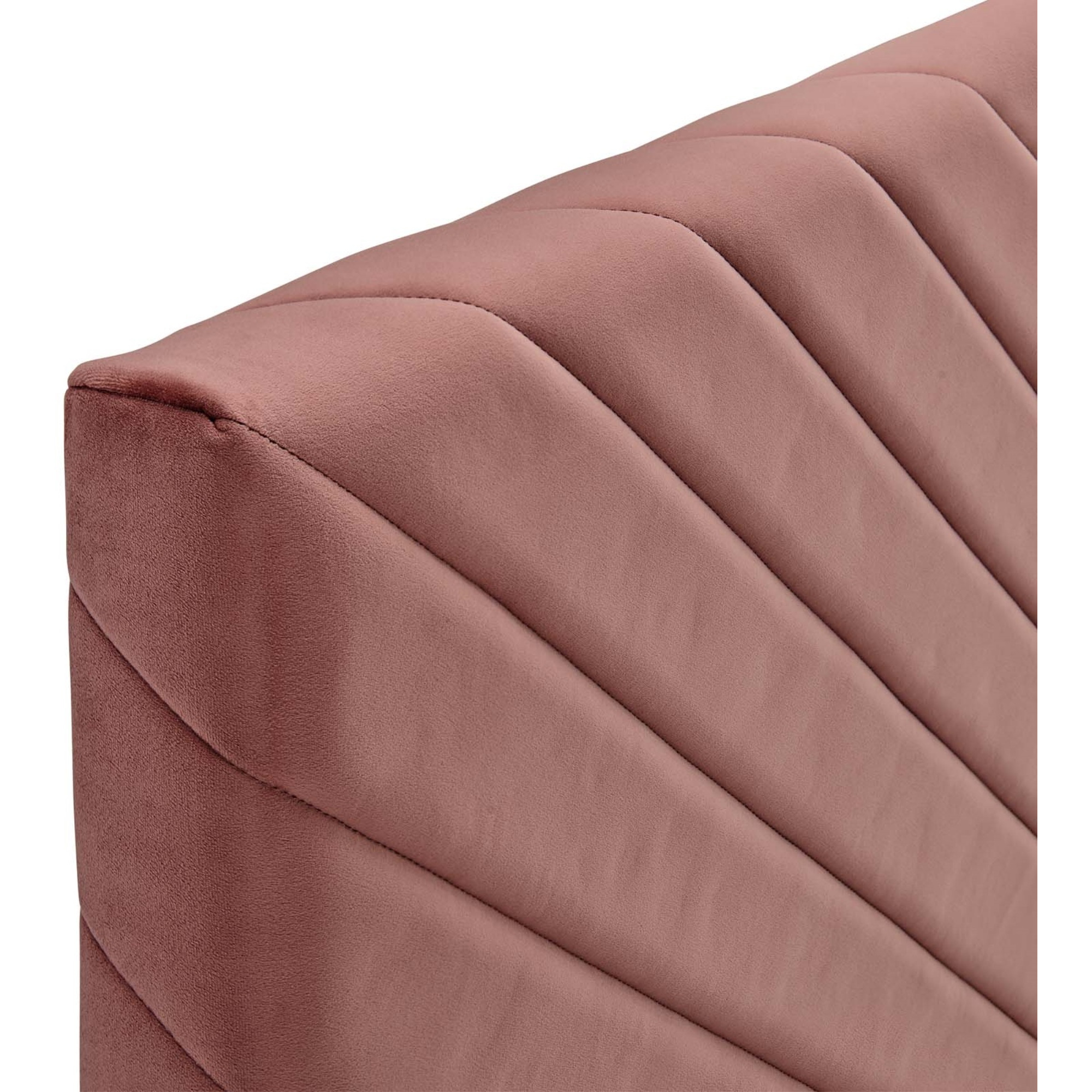 Alyson Angular Channel Tufted Performance Velvet Full / Queen Headboard - Dusty Rose