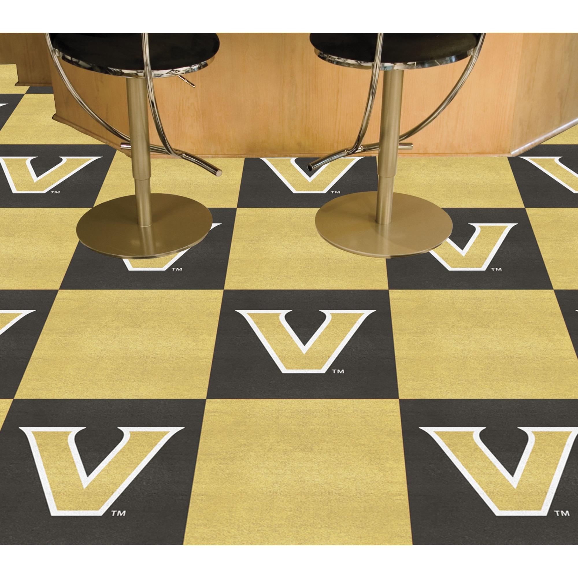 Vanderbilt Commodores Team Carpet Tiles - 45 Sq Ft.