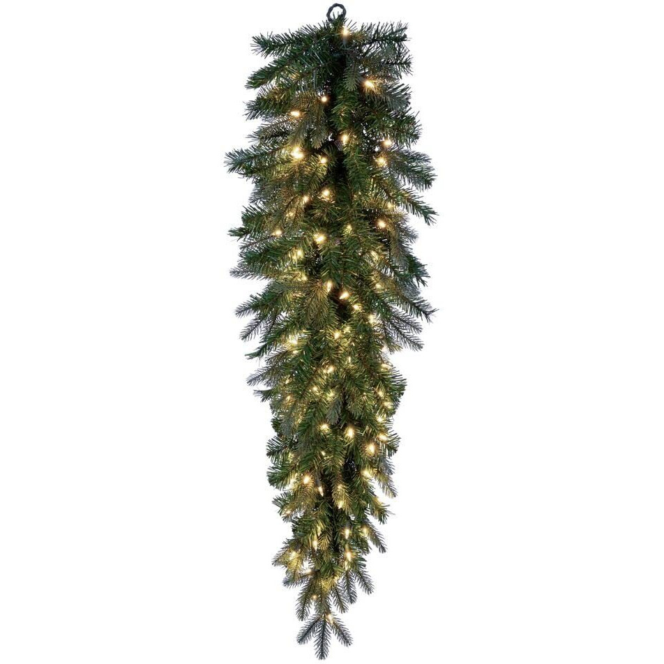 Vickerman 48" Douglas Fir Artificial Pre-Lit Teardrop Dura-Lit Warm White LED Mini Lights.