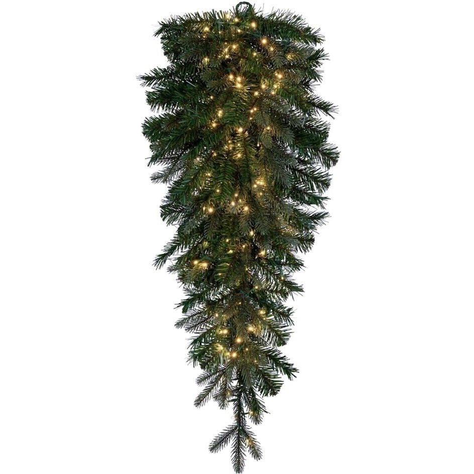 Vickerman 48" Douglas Fir Artificial Pre-Lit Teardrop Warm White 3mm Low Voltage LED Wide Angle Lights.