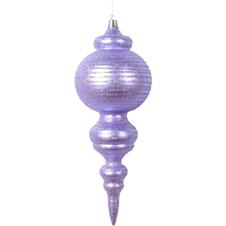 Vickerman 10" Matte Lavender Finial Ornament 2 per bag.