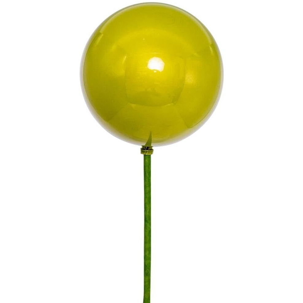 Vickerman 4" x 18" Lime Pearl Ball Ornament Stick 6 per bag.