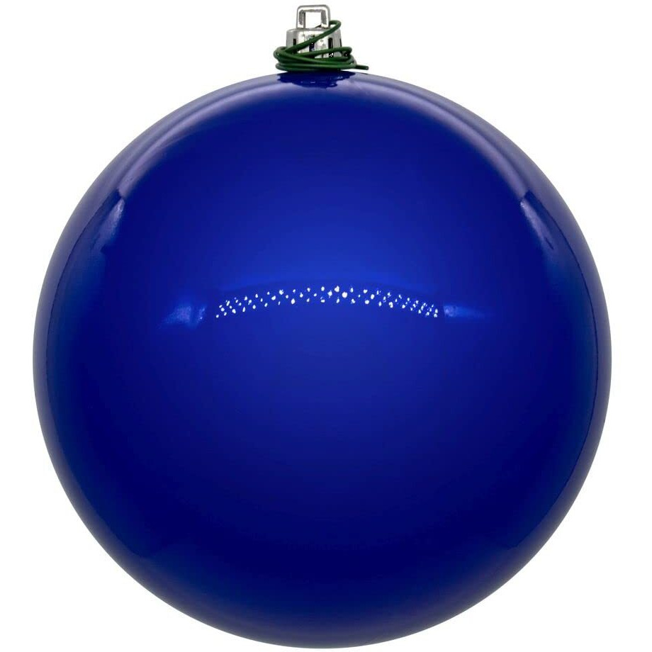 Vickerman 10" Cobalt Blue Pearl UV Drilled Ball Ornament 1 per bag.