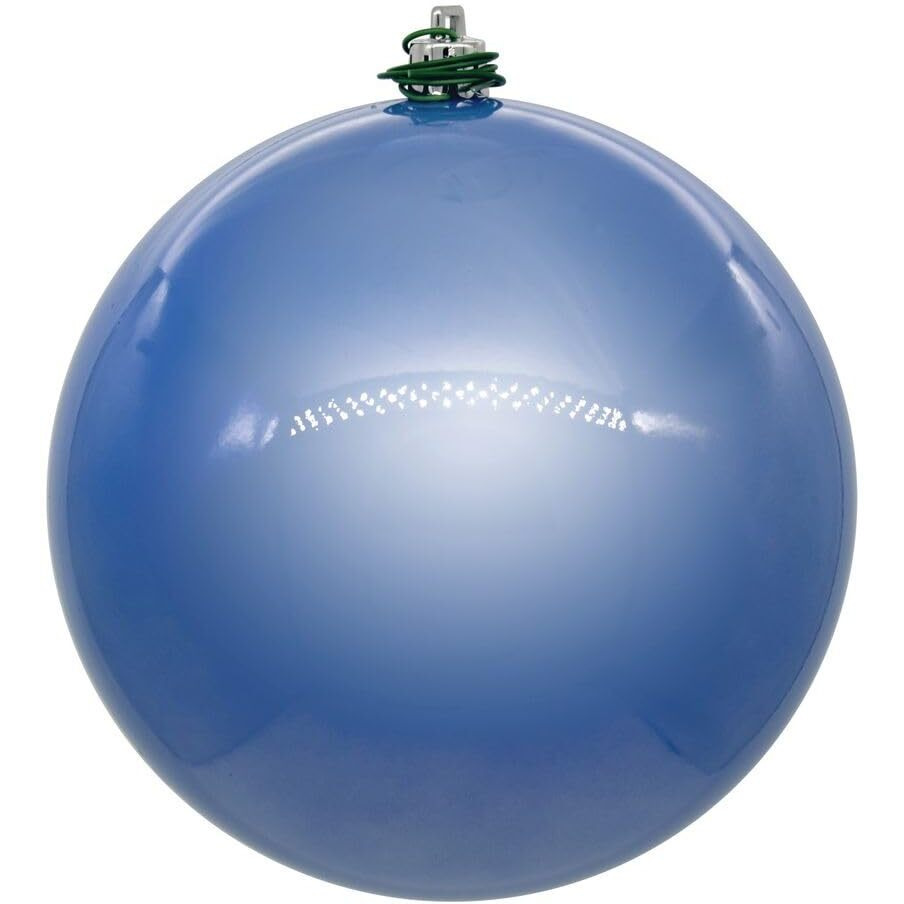 Vickerman 10" Periwinkle Pearl UV Drilled Ball Ornament 1 per bag.