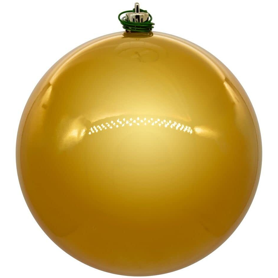 Vickerman 10" Honey Gold Pearl UV Drilled Ball Ornament 1 per bag.