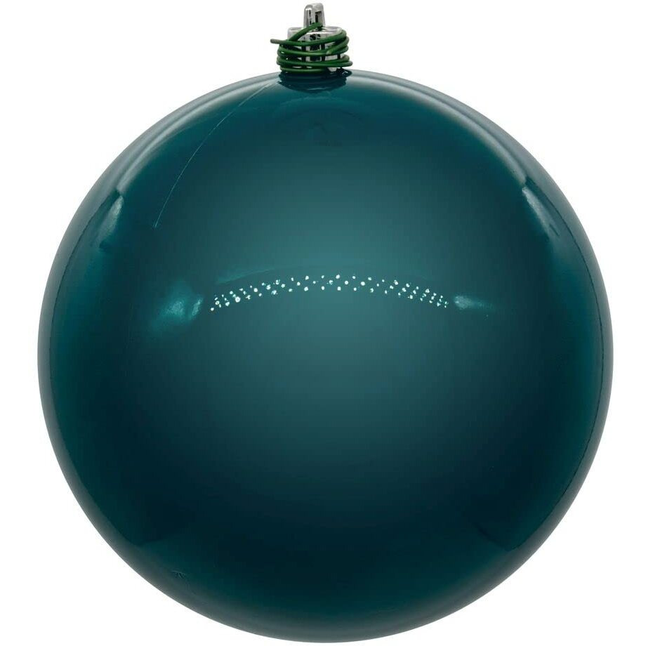 Vickerman 10" Dark Teal Pearl UV Drilled Ball Ornament 1 per bag.