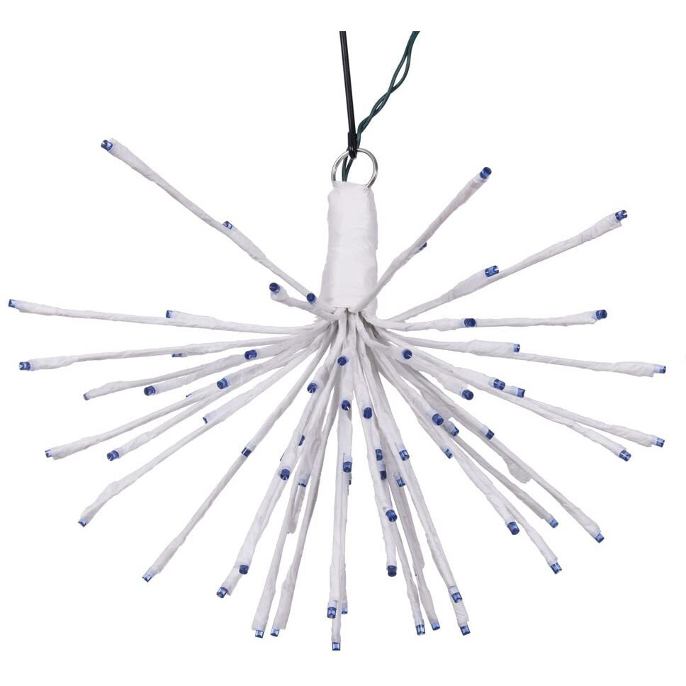 Vickerman 80Lt x 16" White Starburst Blue 5mm LED Lights.