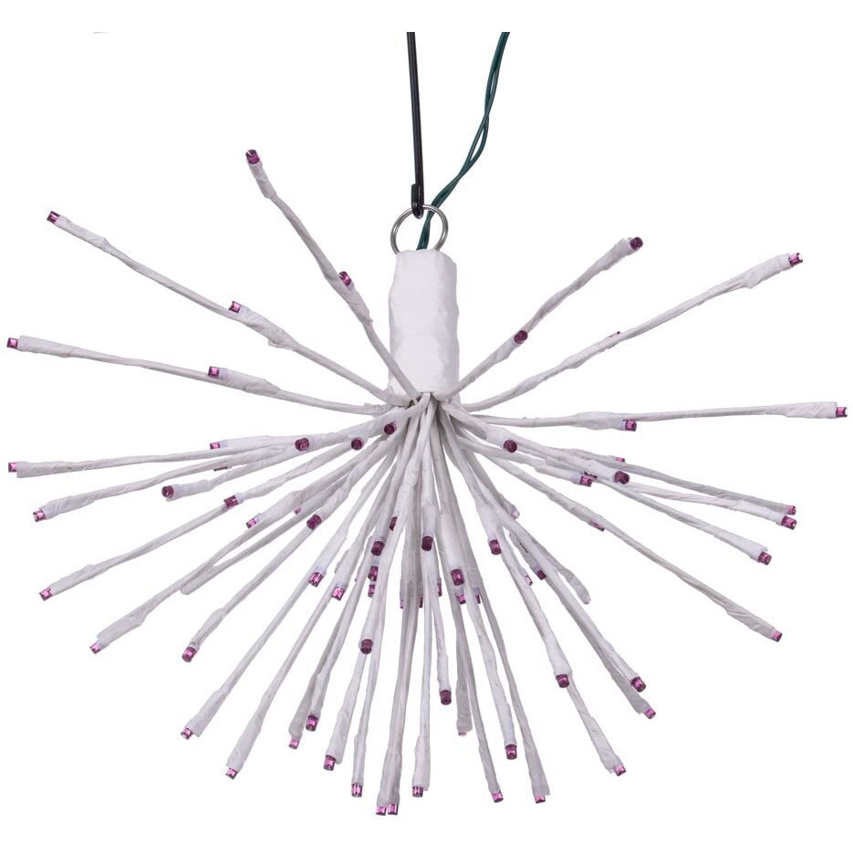 Vickerman 80Lt x 16" White Starburst Purple 5mm LED Lights.