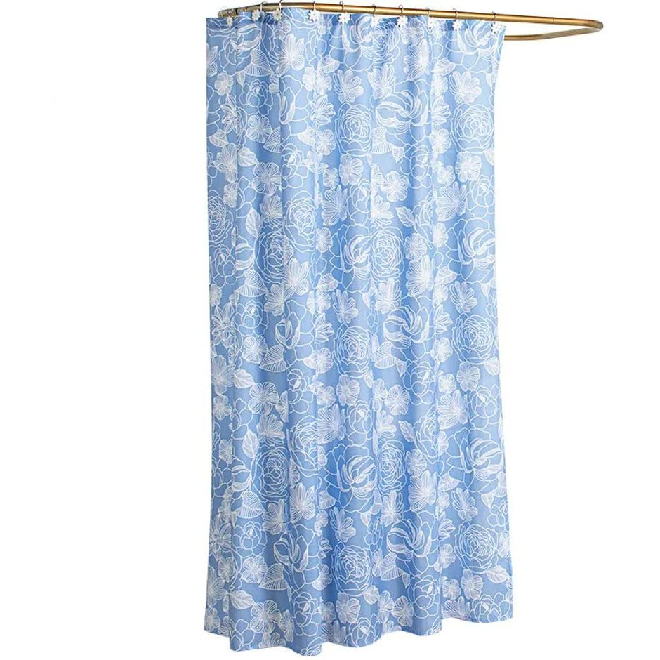 Blue Floral Bath Collection - Shower Curtain