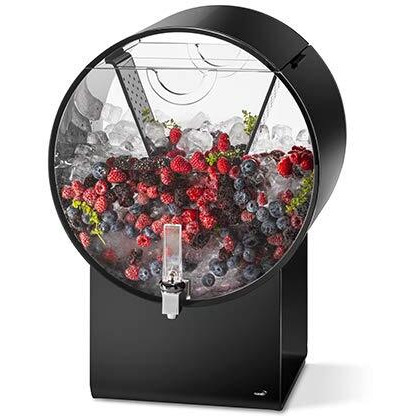 Rosseto LD183 5 gal Acrylic Beverage Dispenser Lucid Barrel  Black