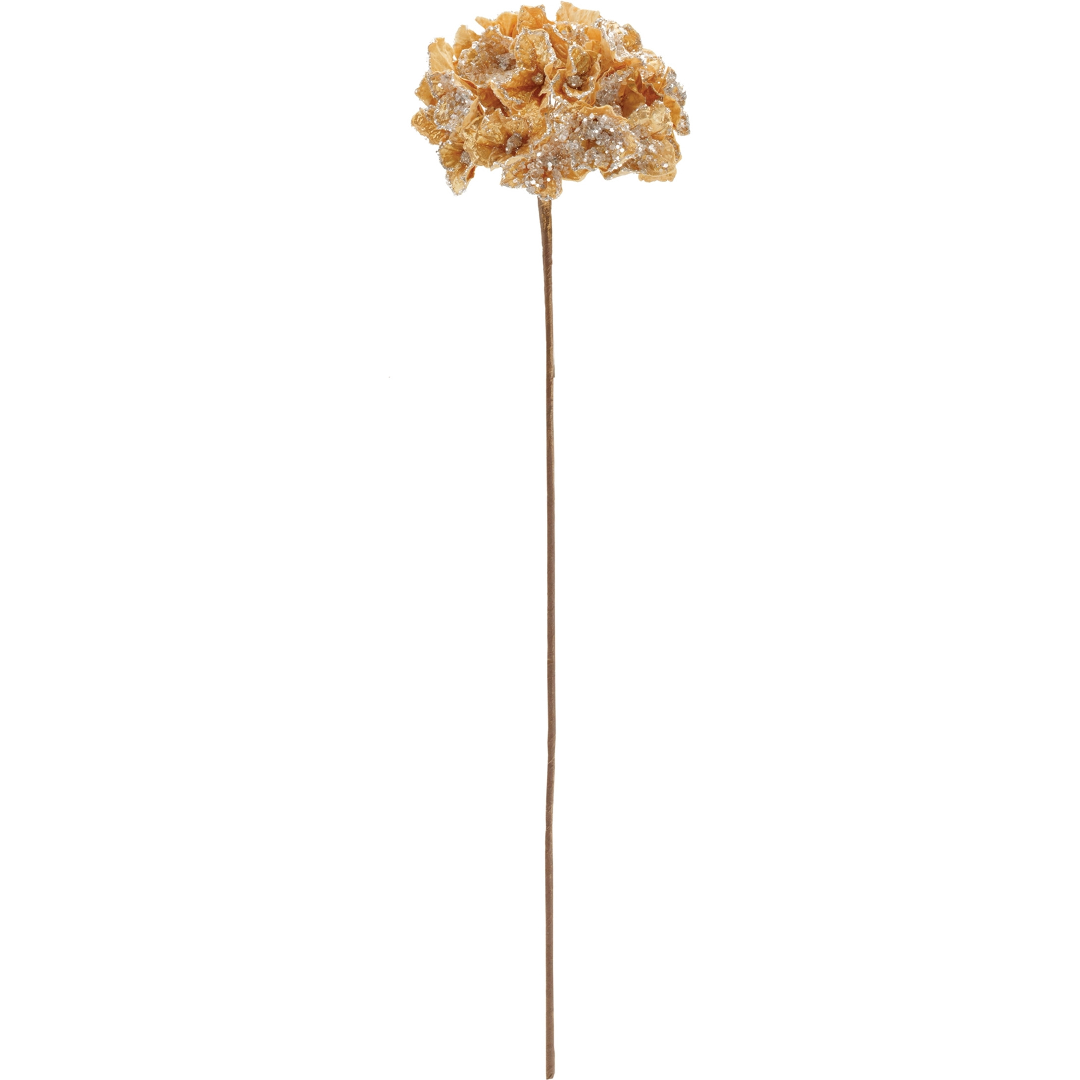 Beaded Gold Hydrangea Flower Stem (Set of 2)