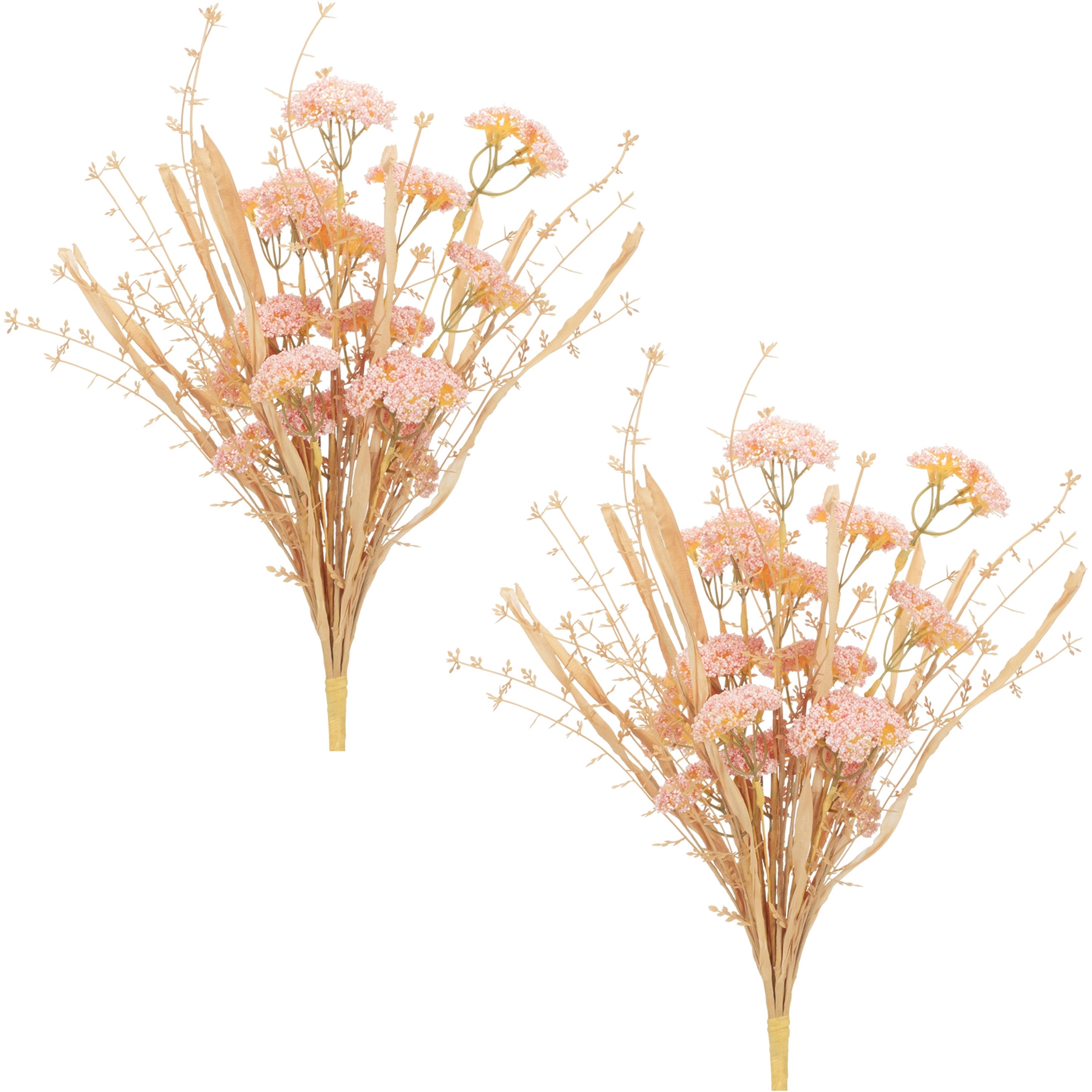 Blush Floral Grass Bush (Set of 2)