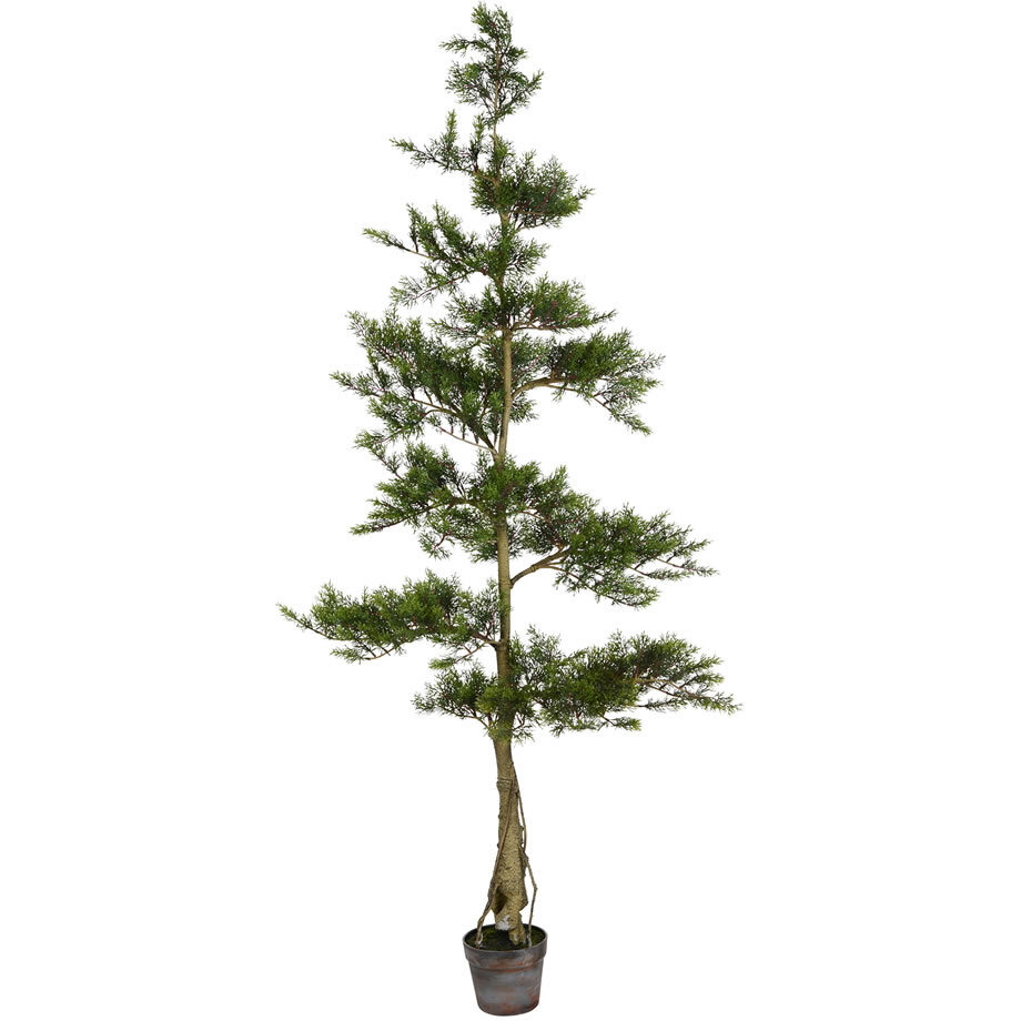 Vickerman 6' Potted Cedar Tree 390Lvs - TB180172