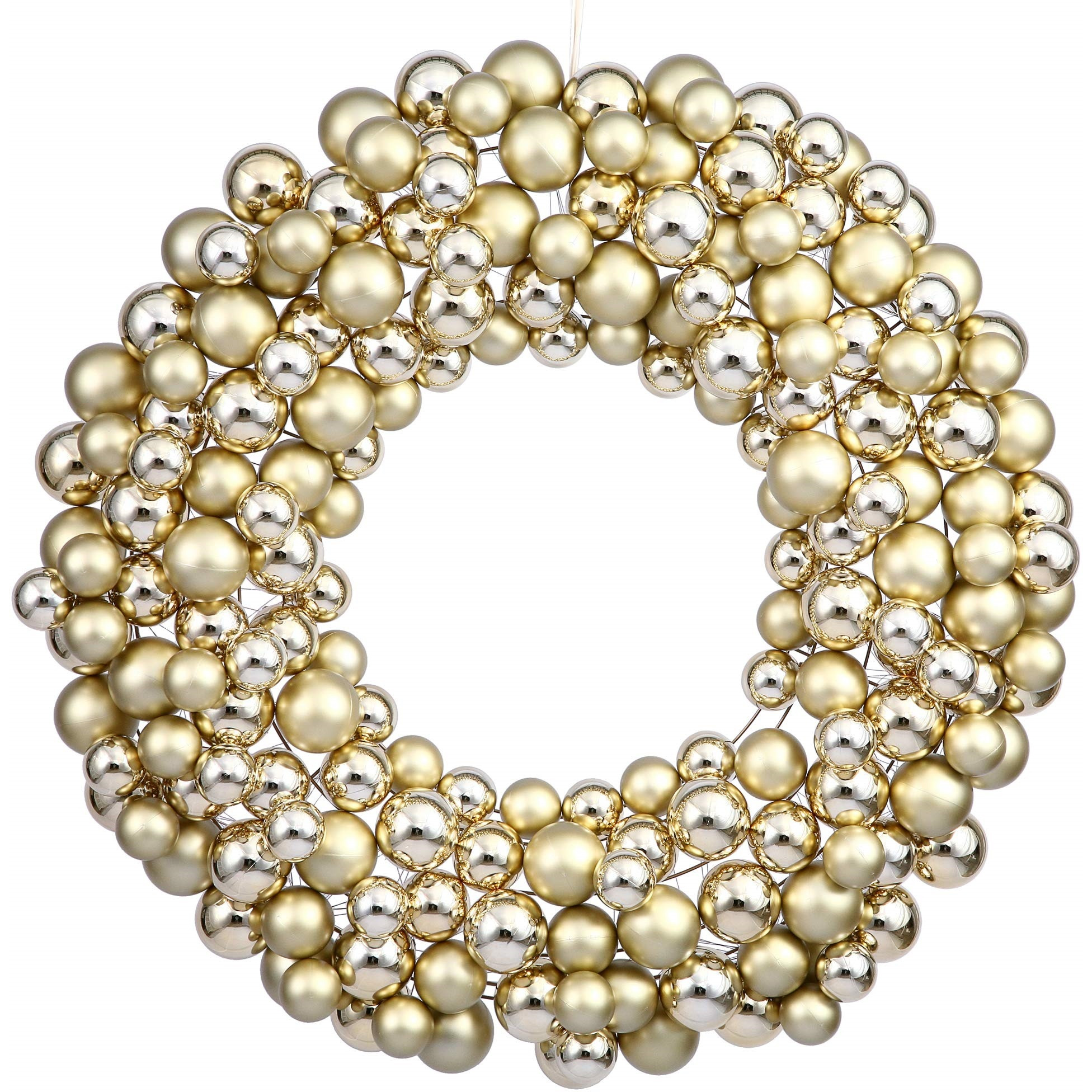 Vickerman 22" Gold Colored Ball Wreath - N114408