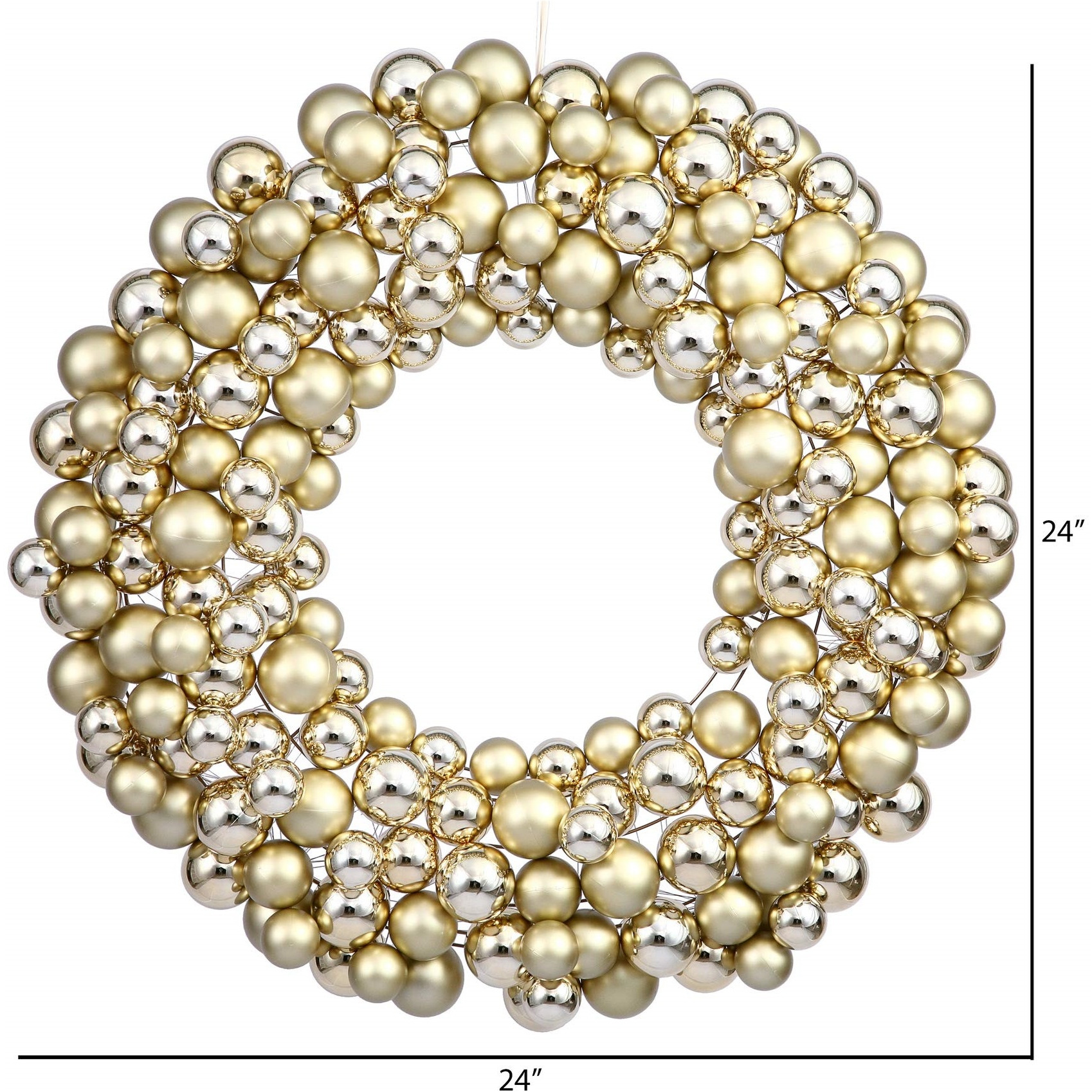 Vickerman 22" Gold Colored Ball Wreath - N114408