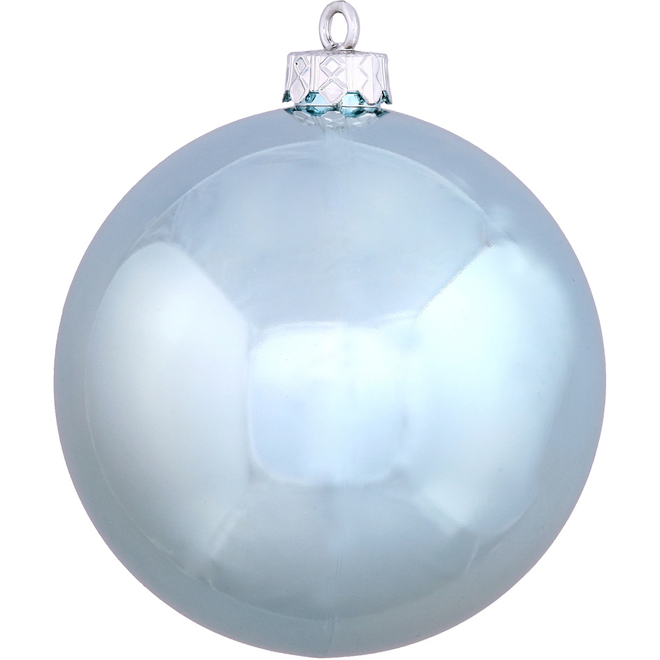 Vickerman 12" Baby Blue Shiny Ball UV Drilled Cap - N593032DSV