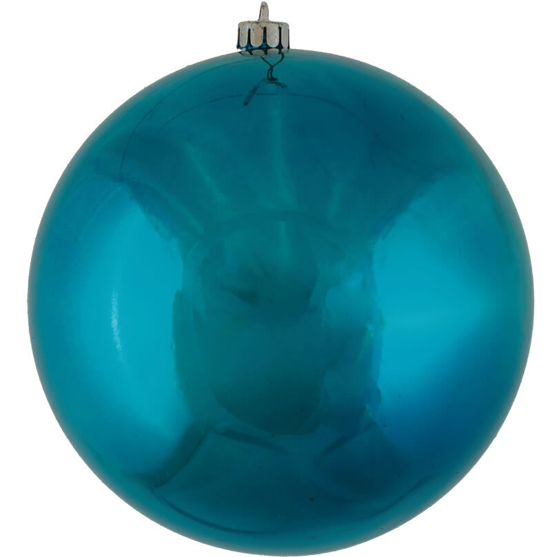 Vickerman 6" Sea Blue Shiny Ball UV Drilled 4/Bag - N591562DSV