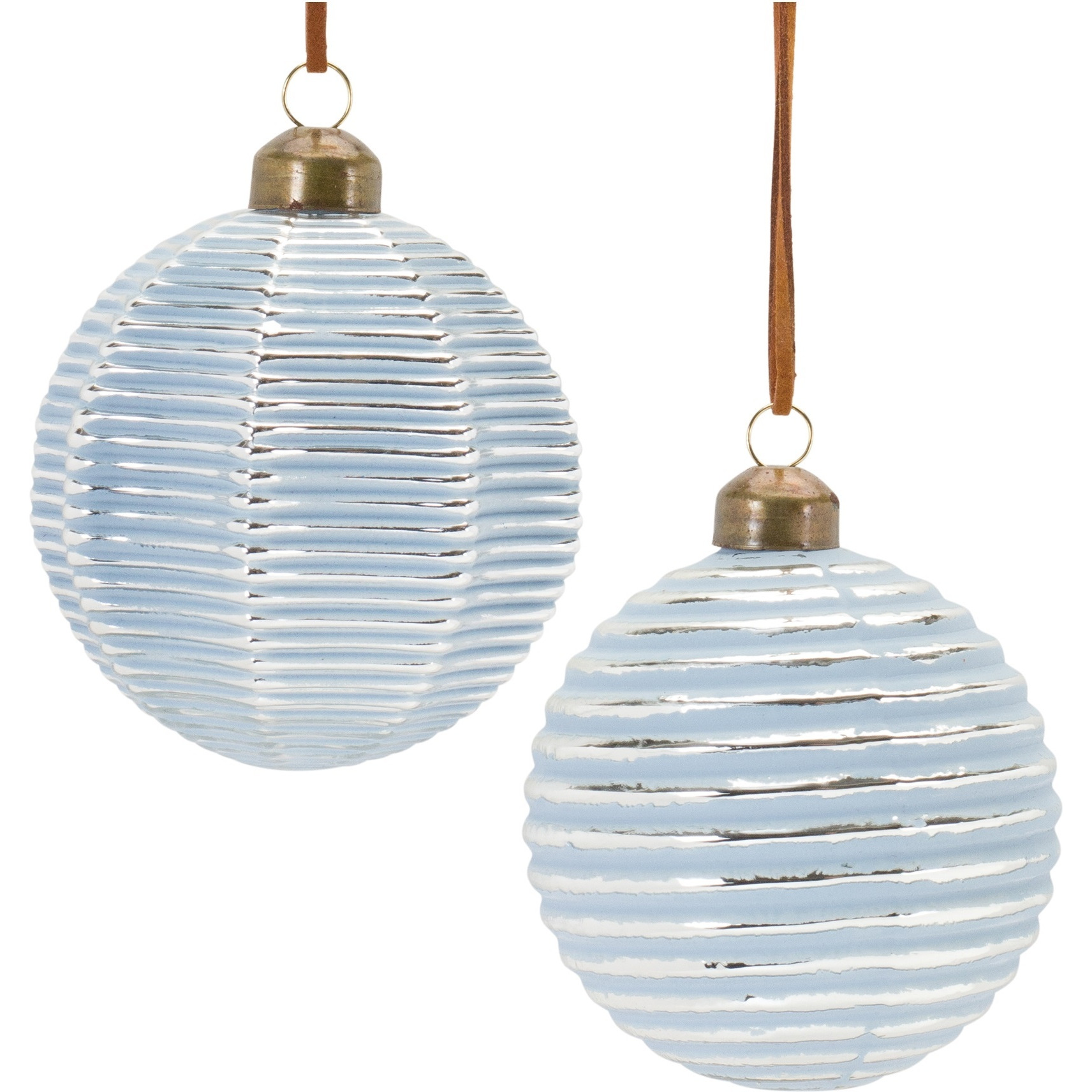 Ribbed Glass Ornament (Set of 12)