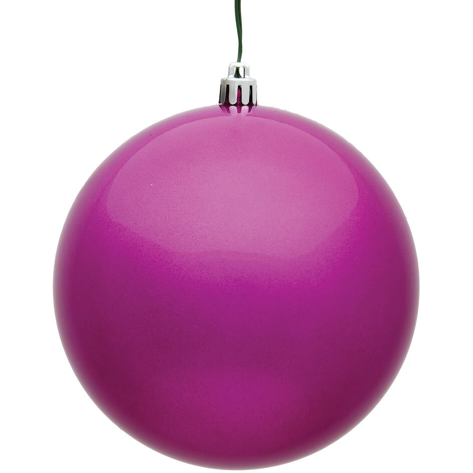 Vickerman 6" Fuchsia Candy Ball UV 4/Bag - N591570DCV