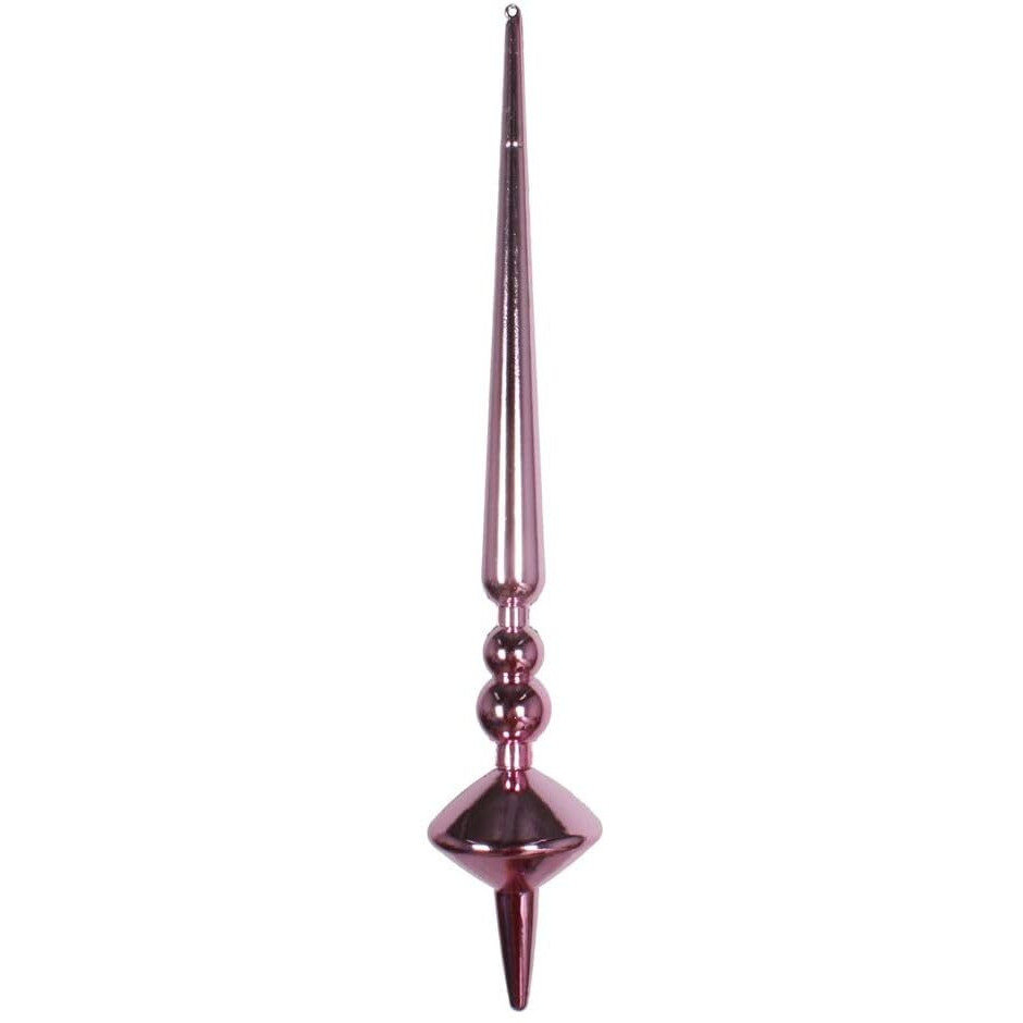 Vickerman 12" Pink Shiny Cupola Finial 3/Bag - M183379S