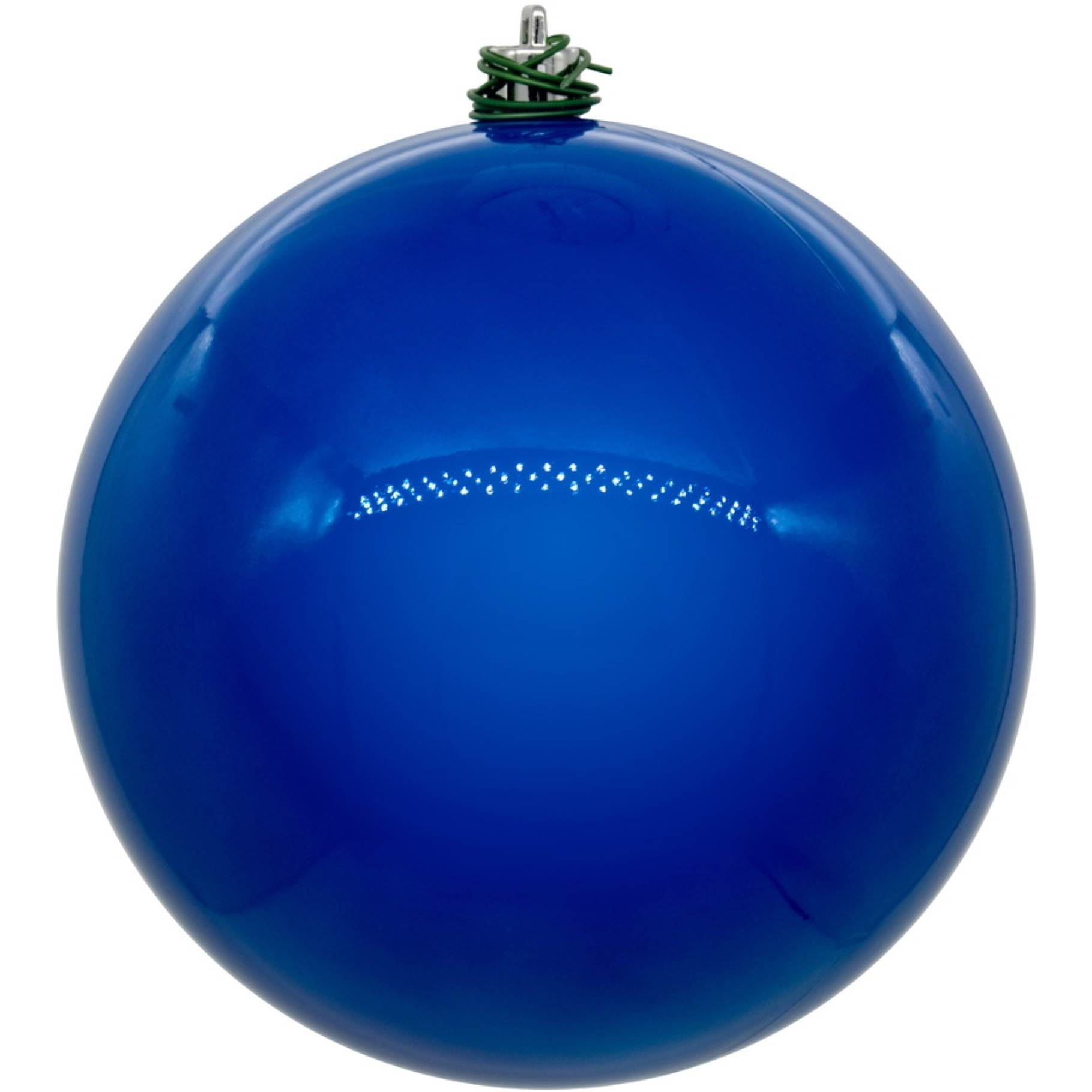 Vickerman 6" Blue Pearl UV Drilled Ball Ornament 4 per bag.