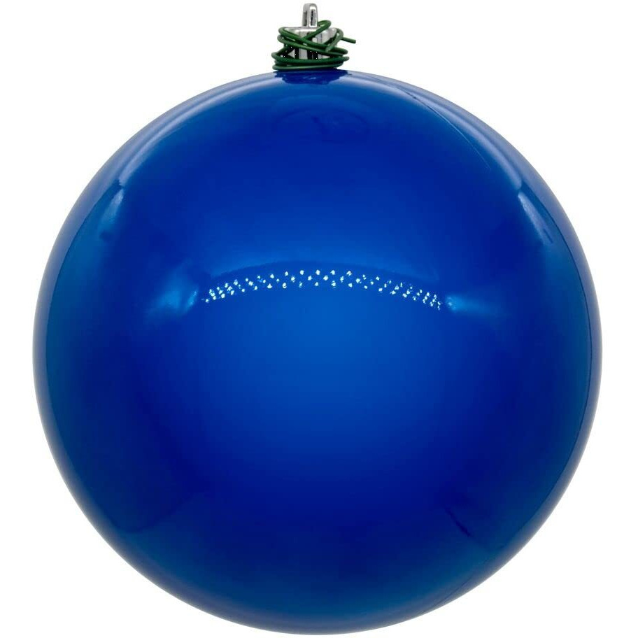 Vickerman 6" Blue Pearl UV Drilled Ball Ornament 4 per bag.