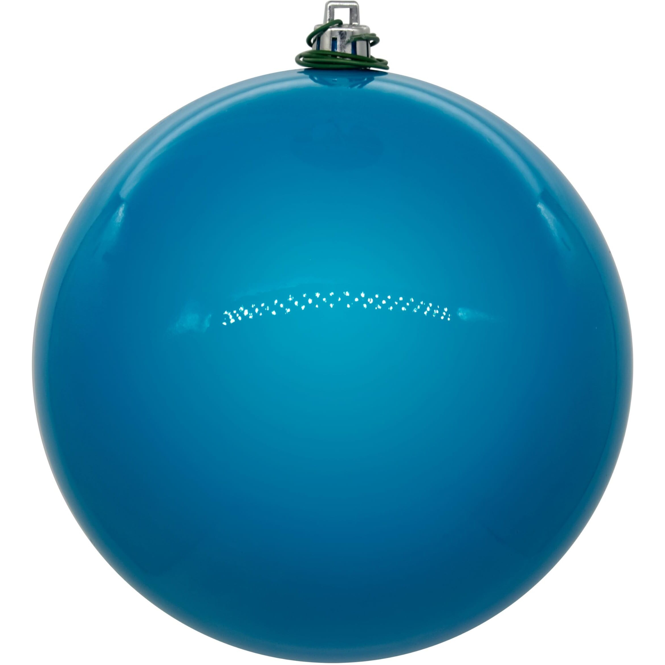 Vickerman 10" Turquoise Pearl UV Drilled Ball Ornament 1 per bag.