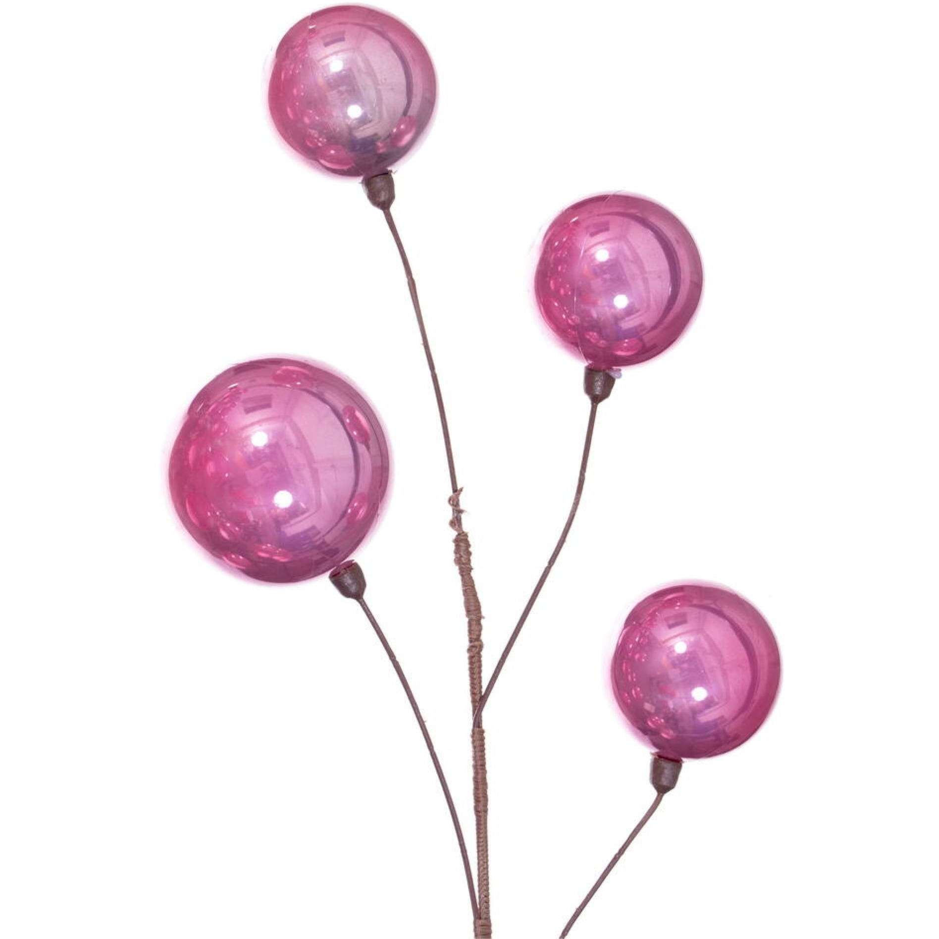 10' Pink Pearl Branch Ball Garland