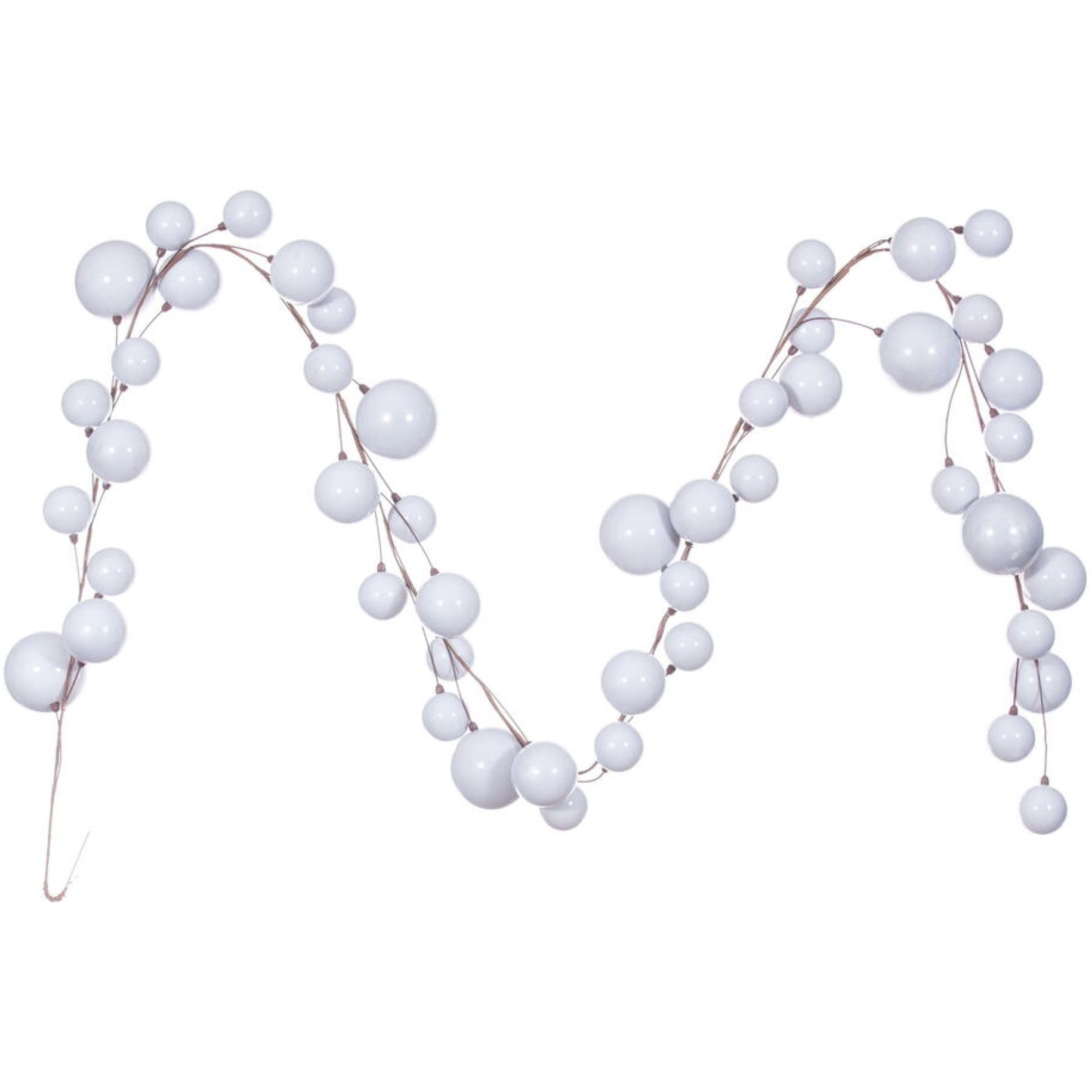 10' Silver Pearl Branch Ball Garland