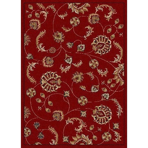 1835-2010-RED Como Rectangular Red Transitional Italy Area Rug  3 ft. 3 in. W x 4 ft. 11 in. H