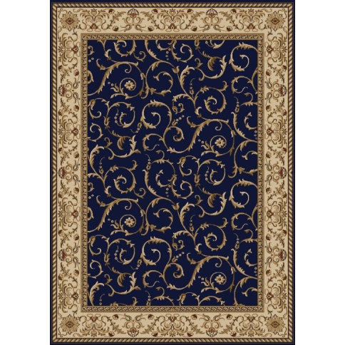 1599-1554-NAVY Como Rectangular Navy Blue Transitional Italy Area Rug  2 ft. 2 in. W x 7 ft. 7 in. H