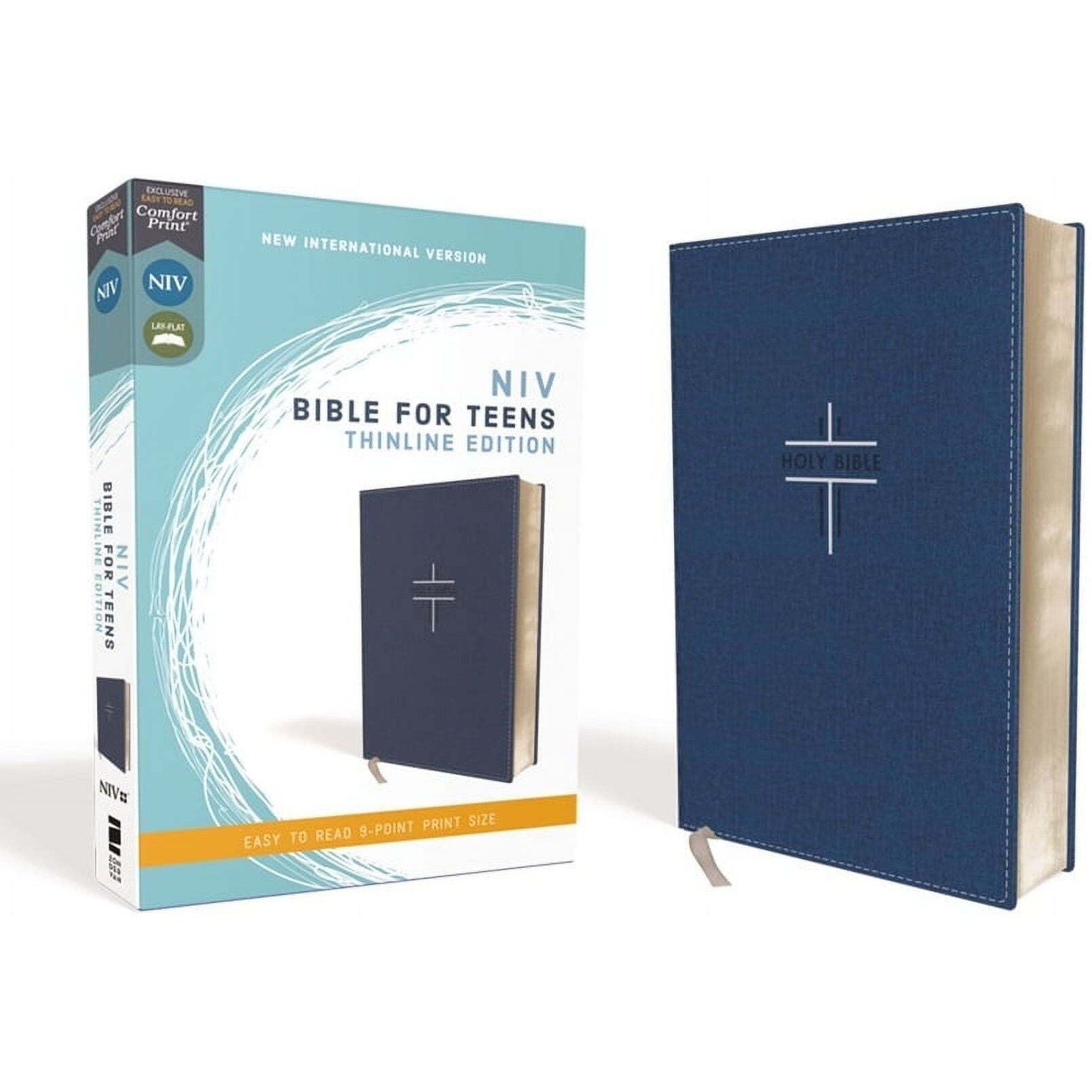 Zondervan 150496 NIV Thinline Bible for Teens - Blue Leathersoft