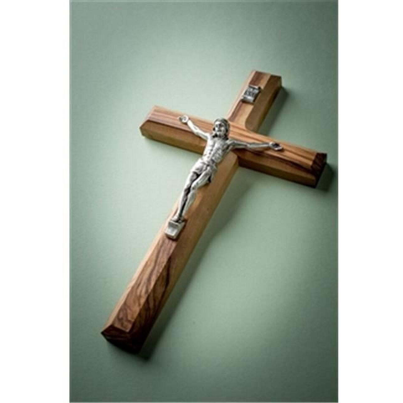 Olive Wood Cross - Plain Crucifix - 8 in.