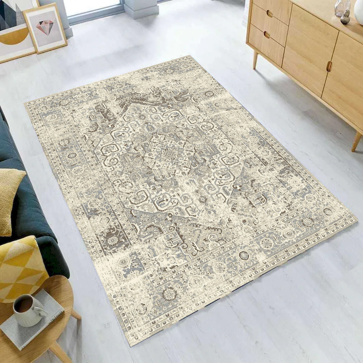 9 x 12 ft. Heirloom Beige Patterned Rectangle Area Rug