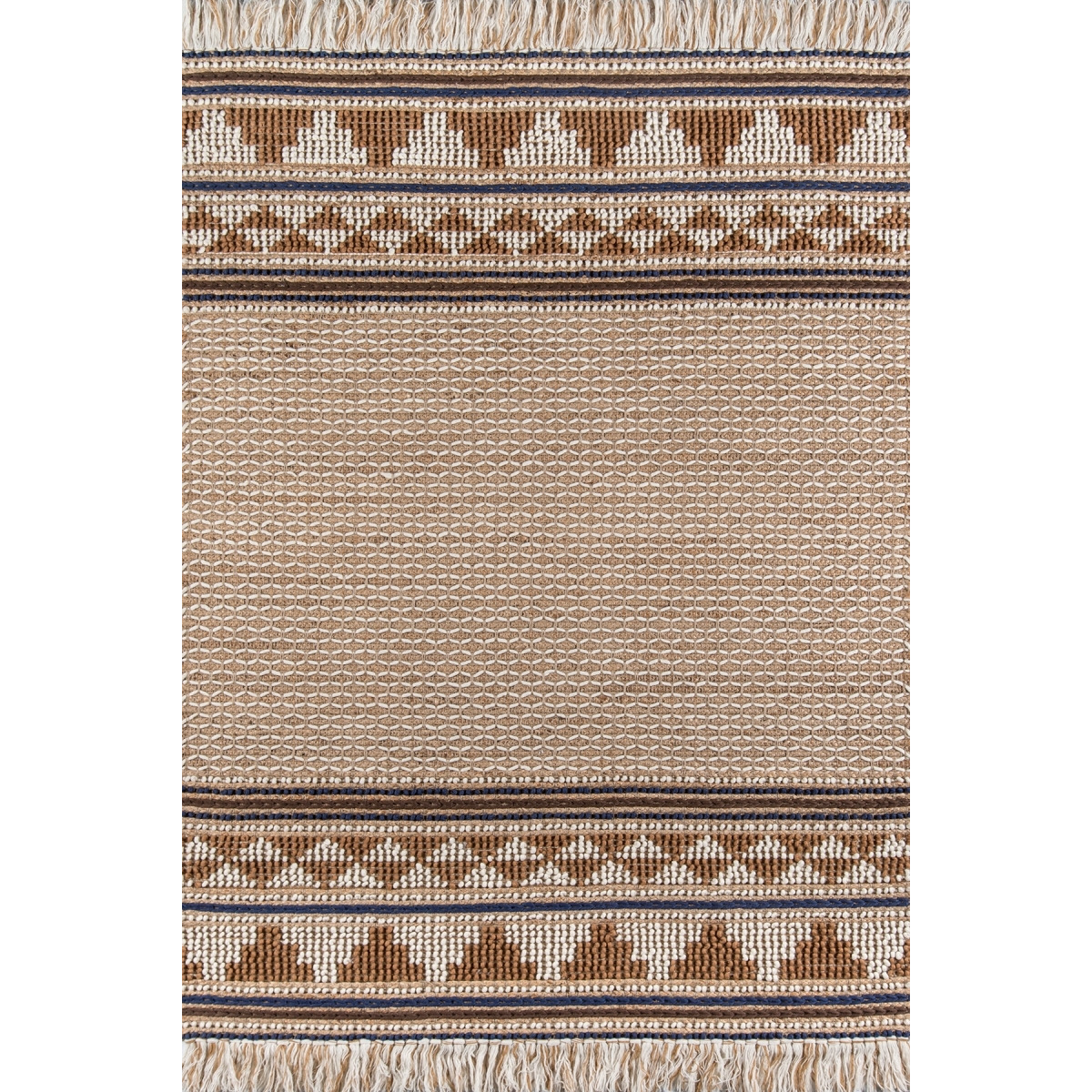 Esme-2 Hand Woven Rectangle Area Rug - Ivory - 3 ft. 9 in. x 5 ft. 9 in.