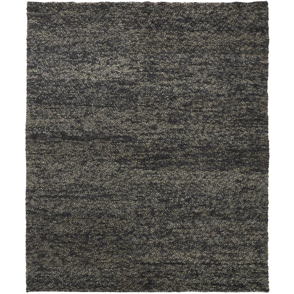 2 x 3 ft. Gray Taupe & Black Wool Hand Woven Distressed Stain Resistant Rectangle Area Rug