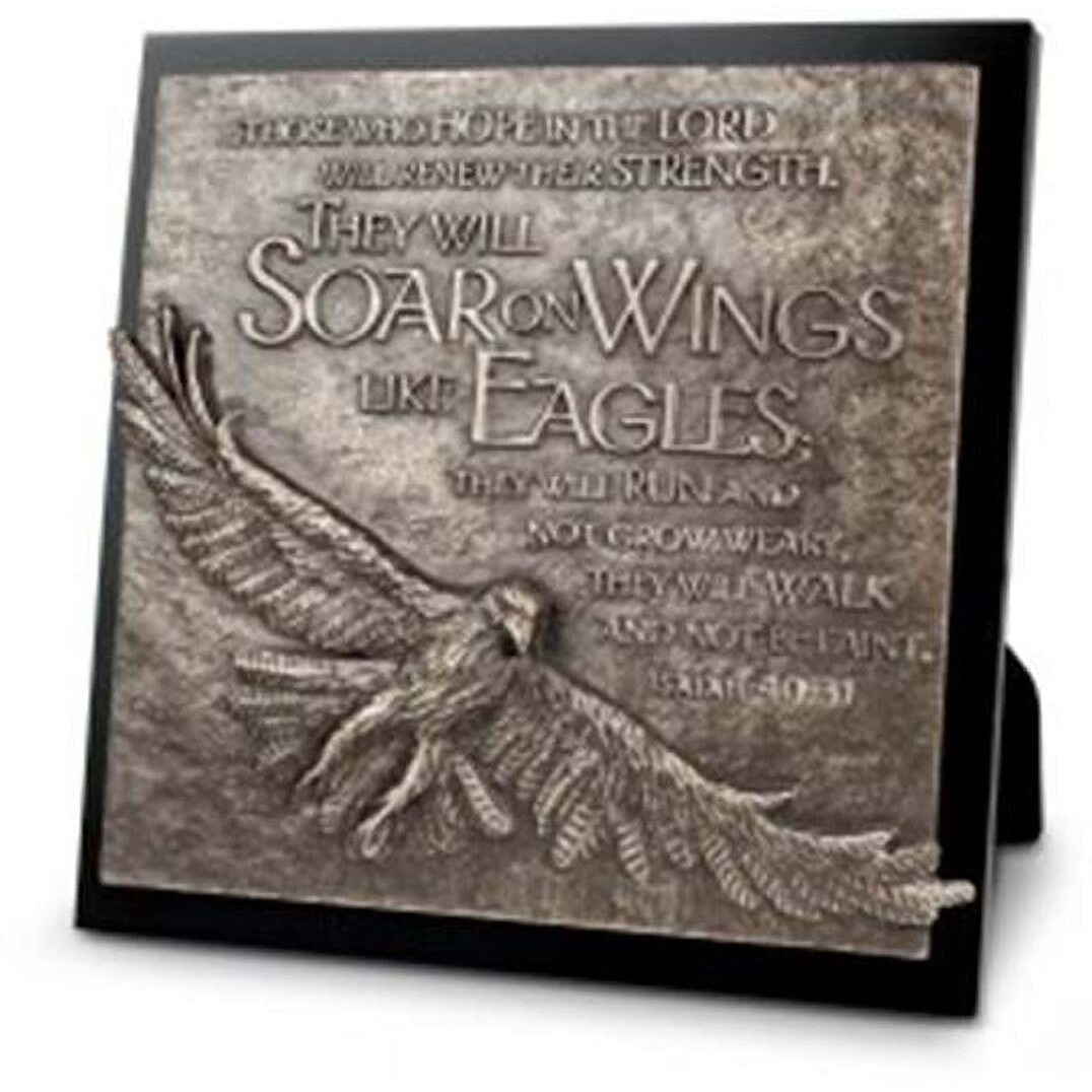 79597 Moments of Faith Eagle Sculpture Plaque