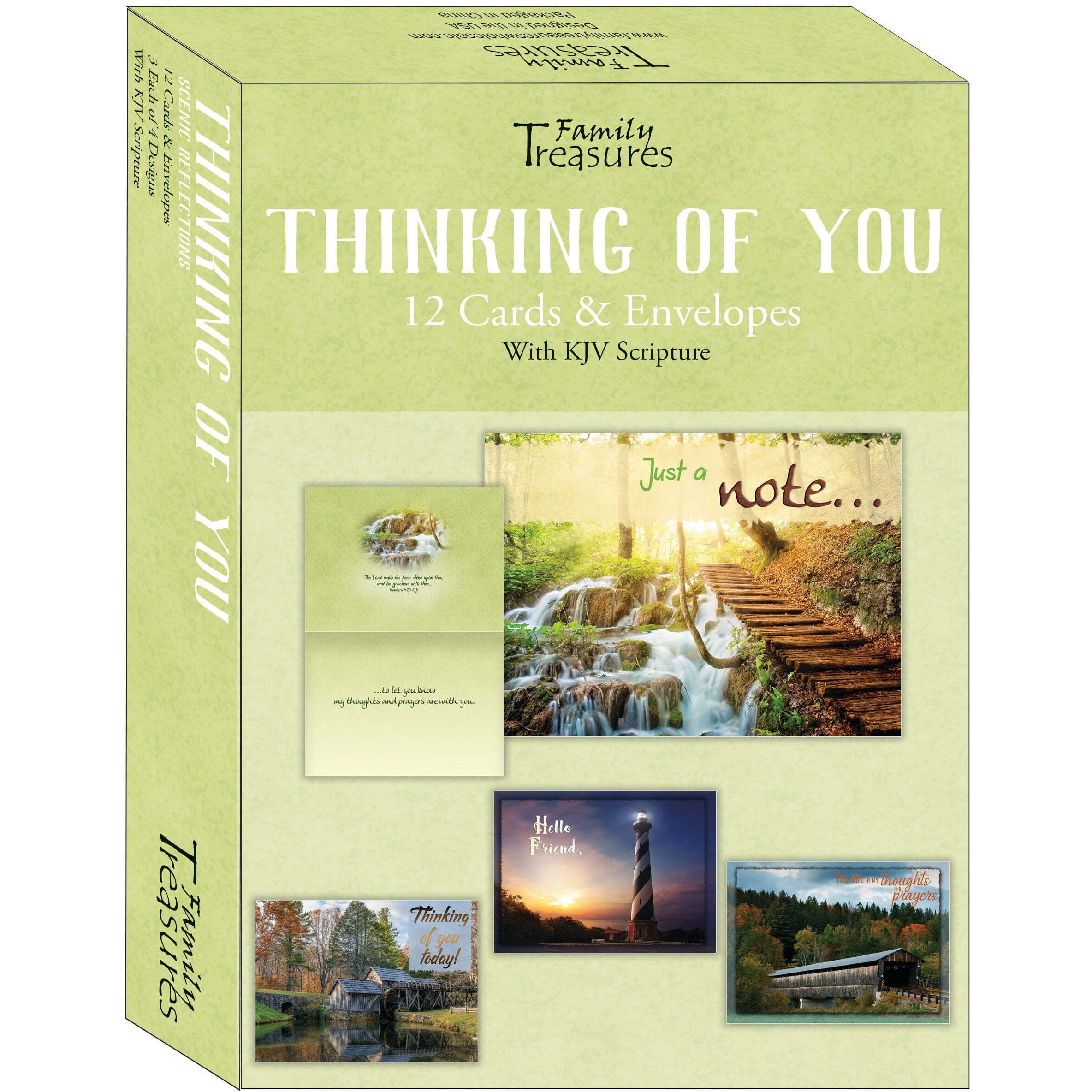 Boxed - Card Thinking of You-Scenic Reflections - Box of 12