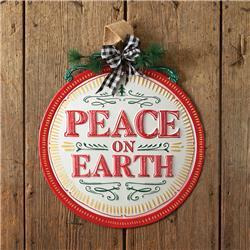 Peace on Earth Metal Ornament Sign