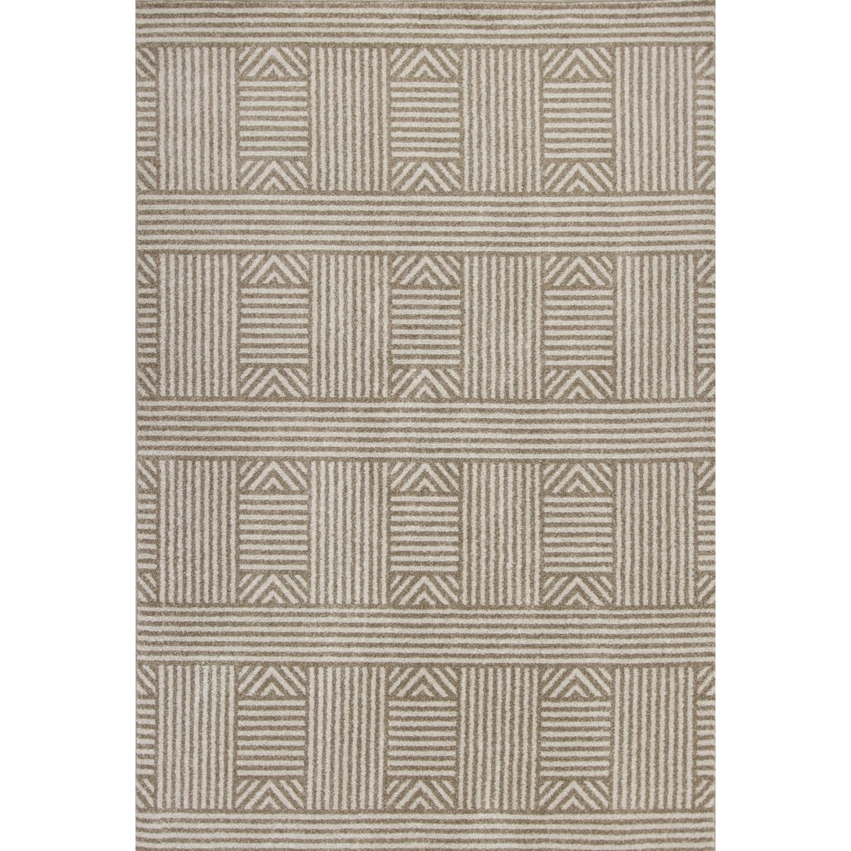 23 x 45 in. UV-Treated Polypropylene Beige Area Rug - Beige - 23 x 45 in.