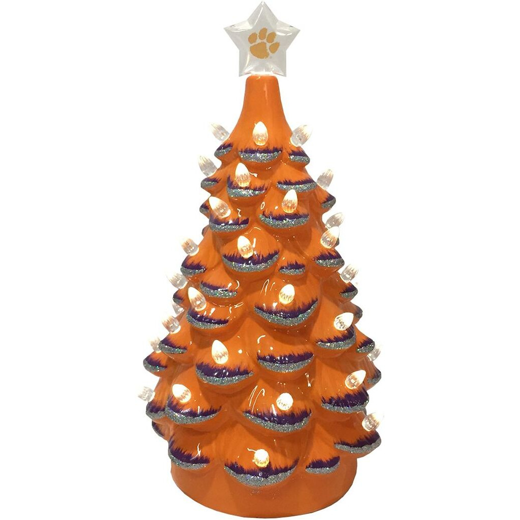 14 in. Clemson Ceramic Tree