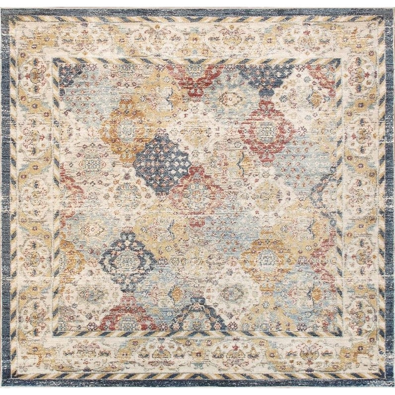 Heritage Collection Power Loom Polypropyle & Polyester Rug- 6&apos 0&apos X 6&apos 0&apos