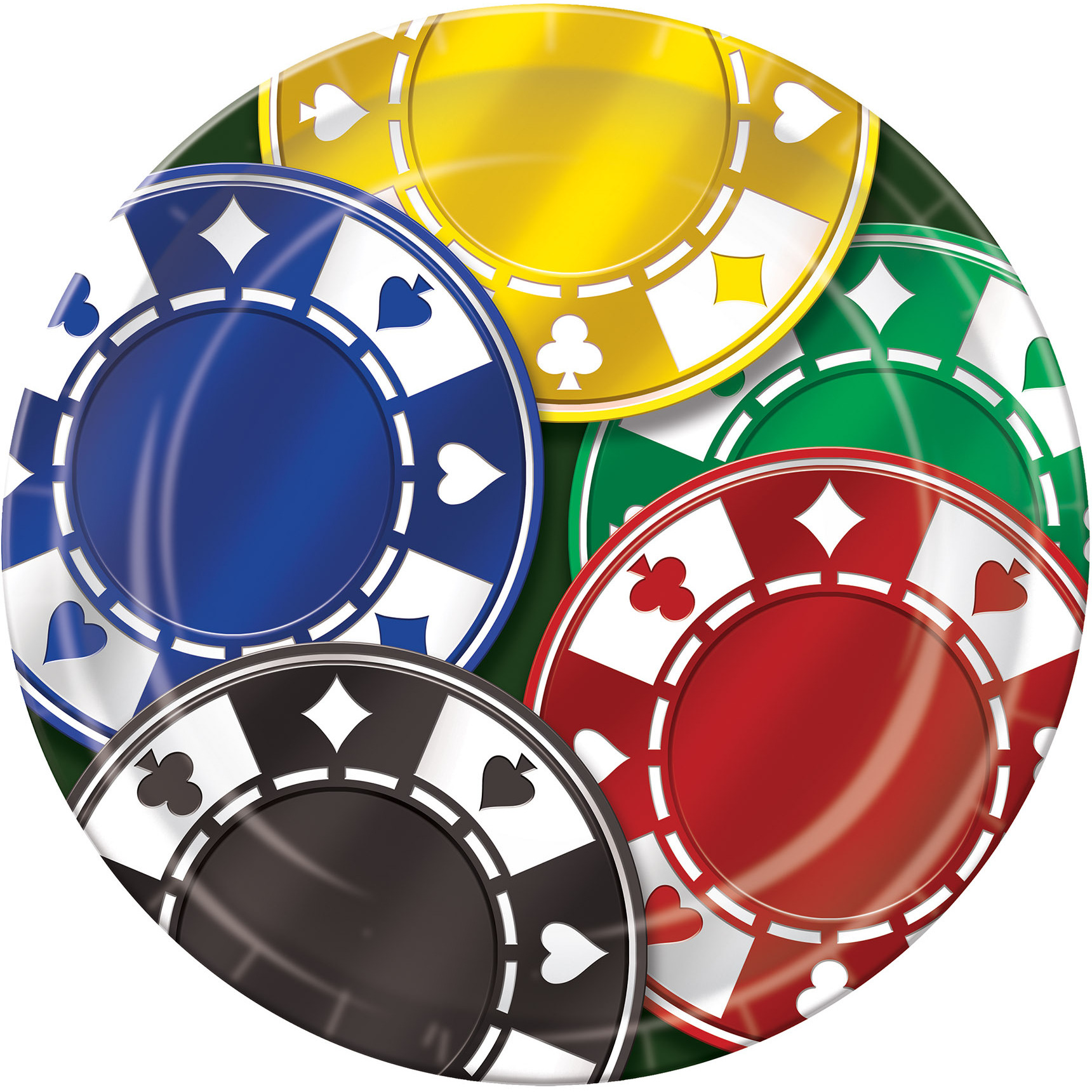 Poker Chips Plates