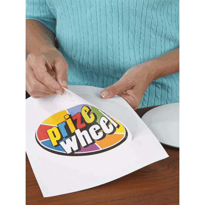 Micro Prize Wheel Center Plate Labels - Pack of 2