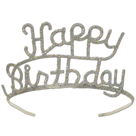 DDI 1907106 Glittered Metal Happy Birthday Tiara Case of 6