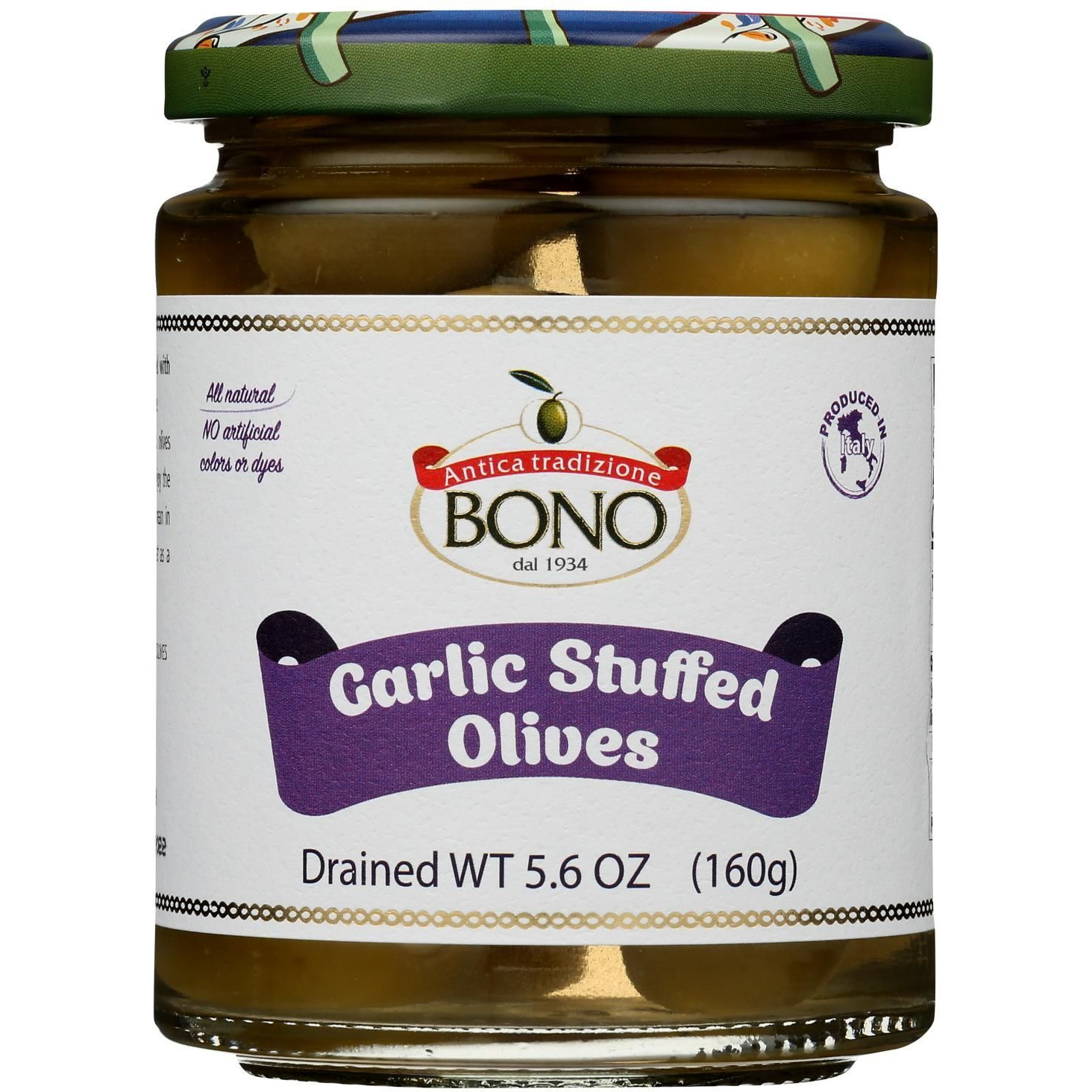 Bono - Olives Garlic Stuffed - Case Of 6-5.6 Oz