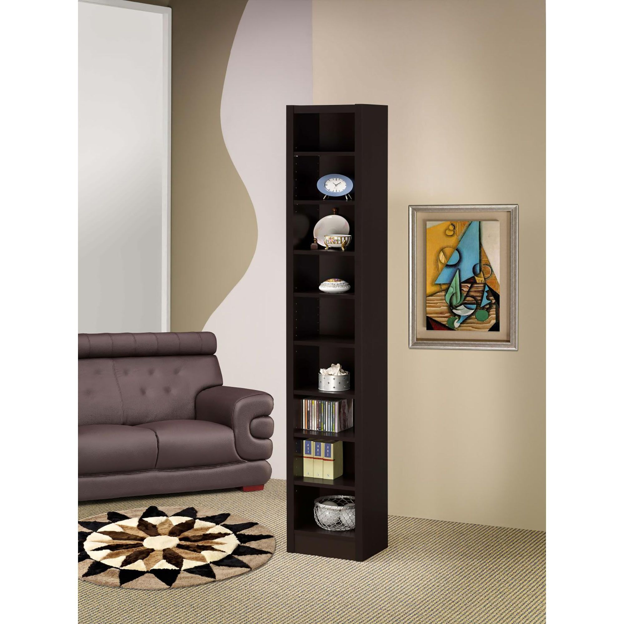 Cappuccino Rectangular Bookcase