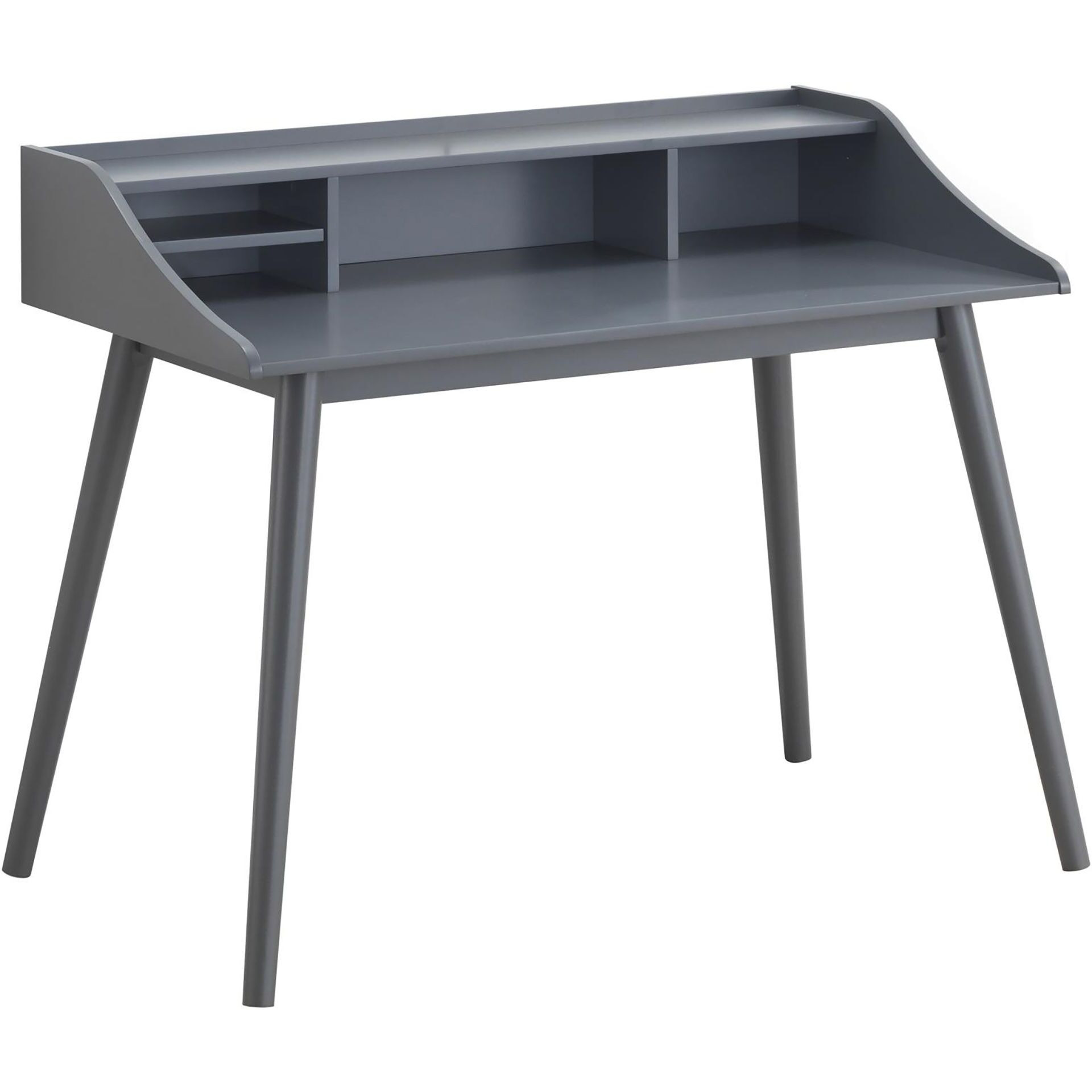 Grey 4-Compartment Writing Desk