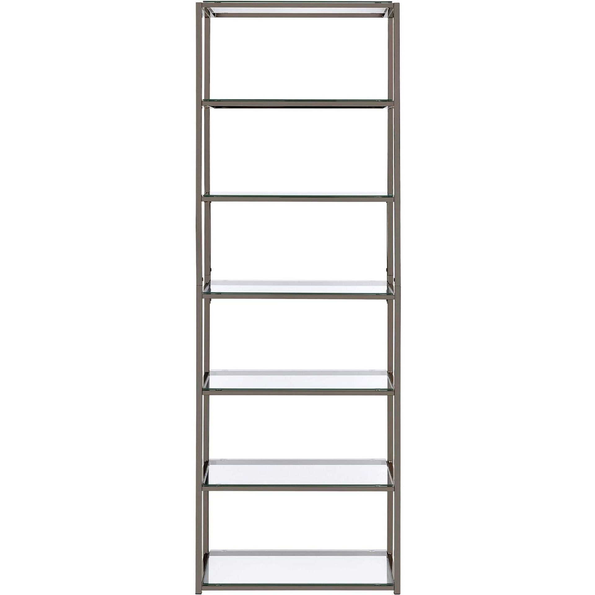 Black Nickel 6-Tier Bookcase